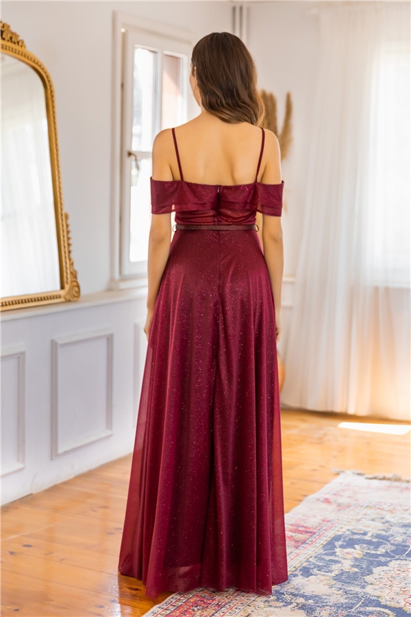 Burgundy Evening Dress