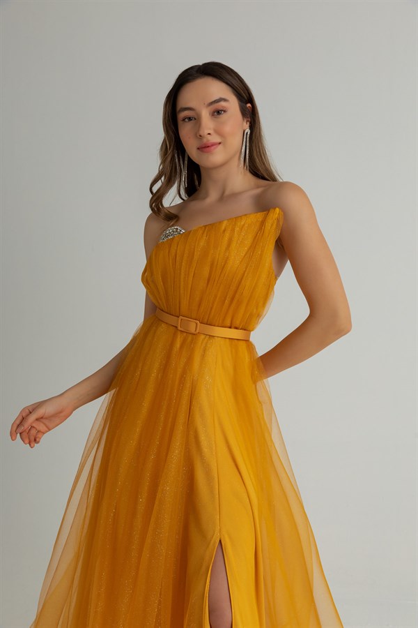 Mustard Evening Dress