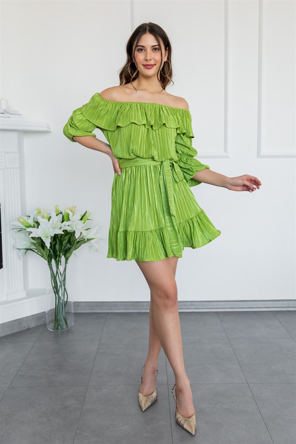 Yağ yeşili Dress