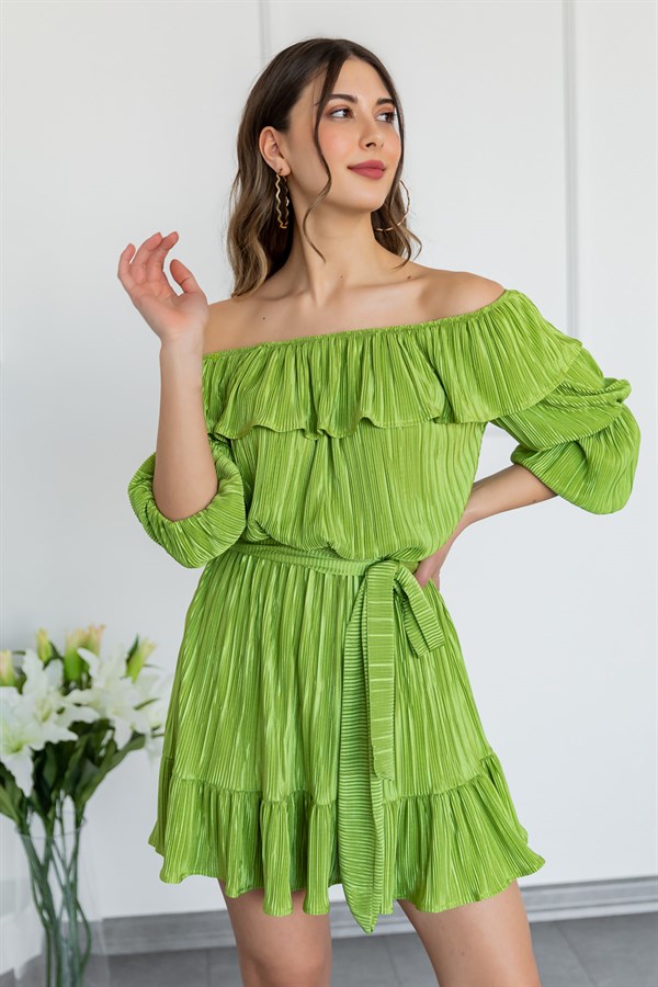 Yağ yeşili Dress